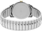 Timex Men's Easy Reader 25mm Perfect Fit Watch - Silver-Tone Case Black Dial with Silver-Tone Expansion Band