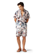 Greciilooks Rayon MenS Night Suit || MenS Half Sleeve || Printed Sleepwear & Loungewear Nightdress || Casual Homewear Set || M