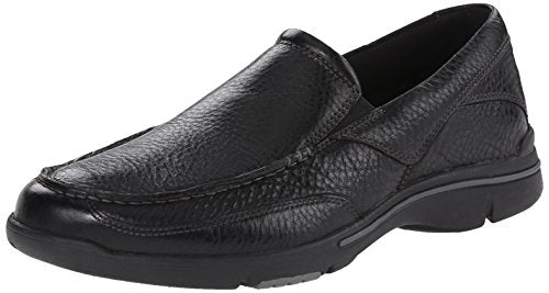 Rockport Mens Eberdon Slip-On Loafer- Black Leather/Flint-10.5 M