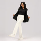 BlissClub Ultimate Flare Pants Lite Regular for Women Upto 54 ft | High Waist Trousers and Formal Pants for Office wear | Comfo