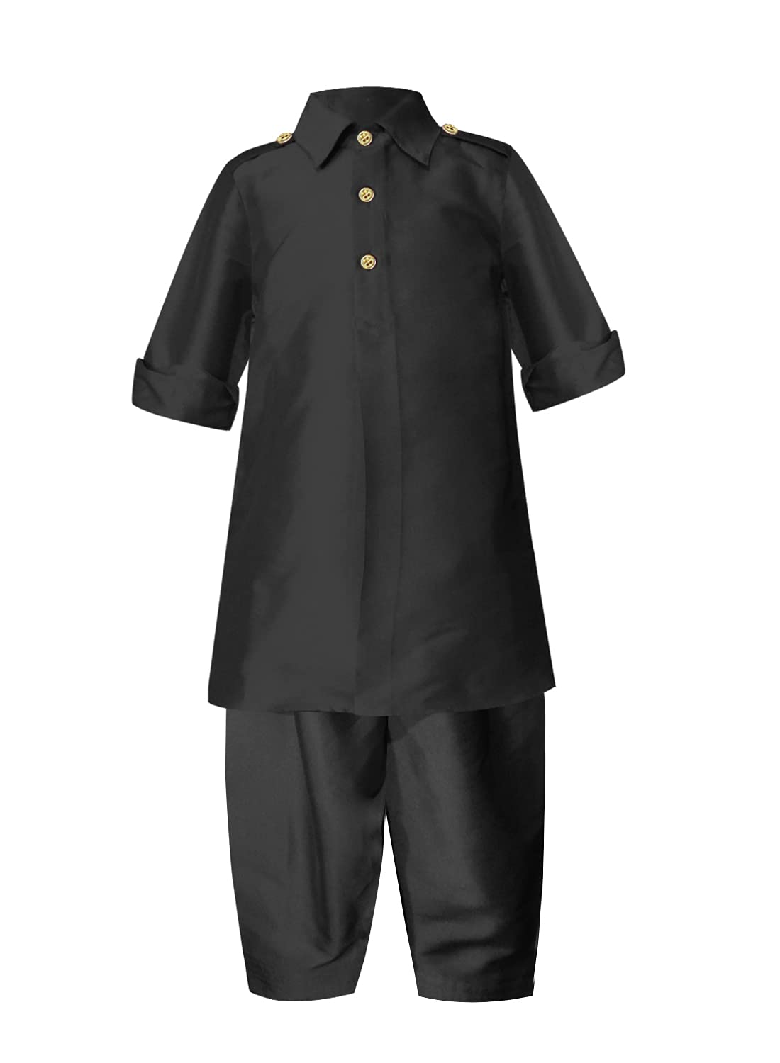A.T.U.N. (All Things Uber Nice) Boy'S Regular Pathani Suit (Bkls Pts_Black 7-8 Years)