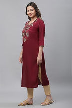 White Zari Embroidered Festive Kurta