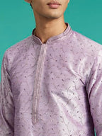 Diwas By Manyavar MenS Art Silk Thread Work Sequined Kurta