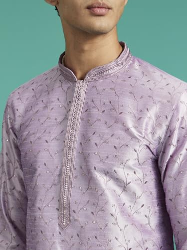Diwas By Manyavar MenS Art Silk Thread Work Sequined Kurta