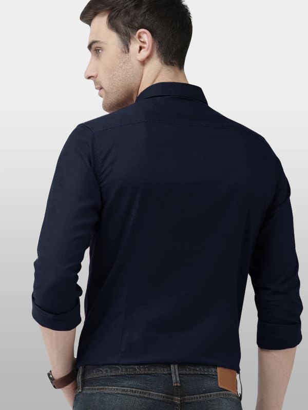 Tee Projekt Mens Shirt Solid Cotton Long Sleeve Button Down Beach l Office l Home (Pack of 1)