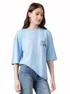 KOTTY Womens Cotton Blend Printed Oversized T-Shirts