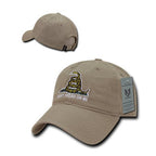 Relaxed Graphic Cap, Gadsden Flag, Khaki