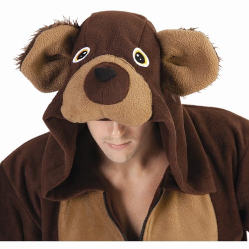 RG Costumes Men's Small Bailey Bear Hoodie, Brown/Tan