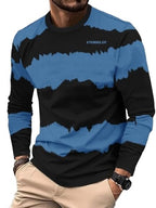 Noble Monk Men Full Sleeve Round Neck T-Shirt | Tie & Dye Pattern |Regular Fit Tshirt For Men Black