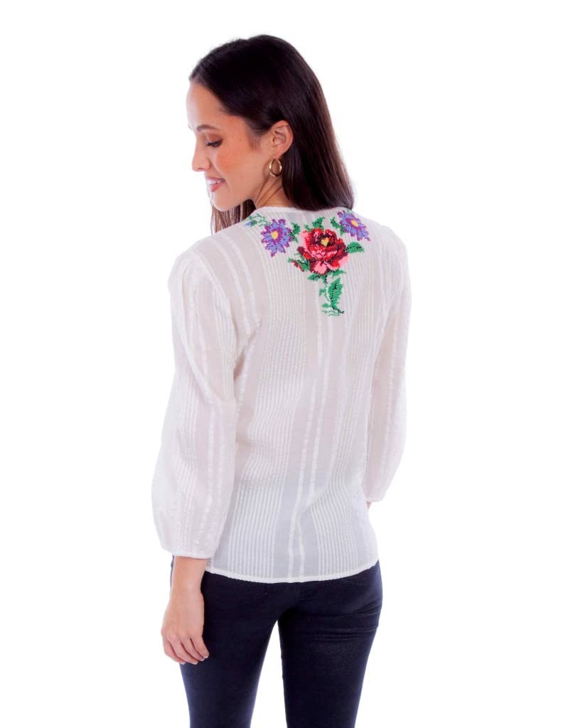 L/S EMB. BLOUSE