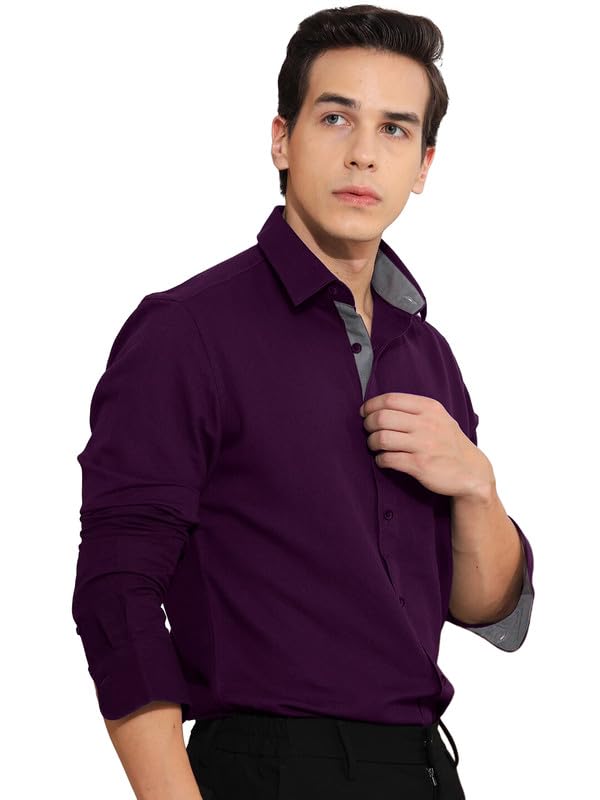 Pinkmint Mens Regular Fit Shirt (Hero_Purple