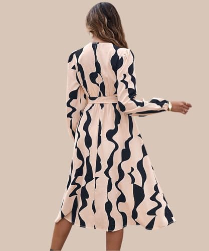 Leriya Fashion Rayon Fit and Flare Below The Knee Women Dress (LF-WD1221_Beige