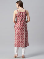 ANNI DESIGNER Womens Rayon Blend Straight Printed Kurta (KMG RED_XXL_Red_XX-Large)