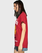 Bewakoof X Official Garfield Merchandise Womens Selective Participation Graphic Printed 100% Cotton Loose Fit T-Shirt - Boyfrie