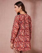Fabindia Women'S Printed Regular Fit Tunic
