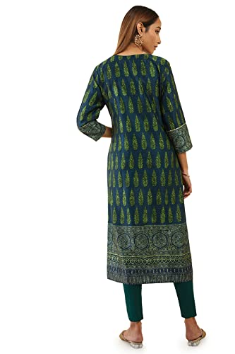 Soch Women'S Satin Printed Regular Dress Shirt