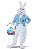 California Costumes Mens Deluxe Easter Bunny Costume, White/Blue, Large/X-Large