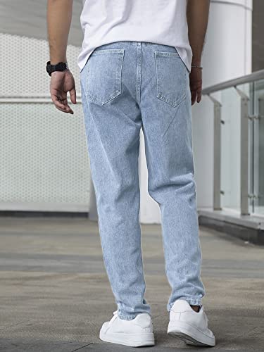 Avanova Mid Rise Jeans For Men Slant Pocket Ii Denim Ii Cotton Pant Ii Wide Legs Ii Slant Pockets