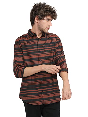 Ketch MenS Slim Fit Shirt (Khsh000484_Black M)
