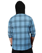 EyeBolger Mens Checkered Hooded Neck Full Sleeve T-Shirt