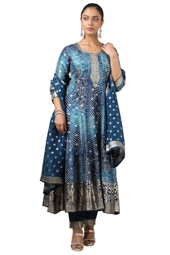Soch Women Brocade Bandhani Chudidar Set with Zari