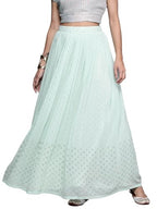 Libas Polyester Classic Skirts Sea Green