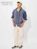 The Souled Store Astral Men And Boys Short Sleeves Collared Neck Button Front Regular Fit Cotton Shirt