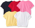 T2F Girls Cotton Printed Regular Fit Crop Top (Pack of 5)
