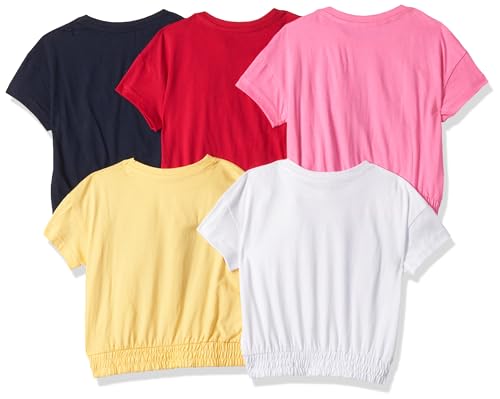 T2F Girls Solid Regular T-Shirt (GLS-TSRT-20_Multicolor 1