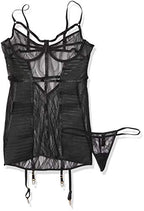 DG Bondage Garter Slip w/ G-Strng BLK XL