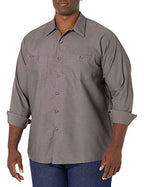 Red Kap Mens Industrial Work Shirt, Regular Fit, Long Sleeve, grey, 4X-Large