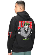 Bewakoof Official DC Merchandise Joker Mens Graphic Printed Oversized Fit Full Sleeve Hooded Fleece Hoodies_649967_Black_L