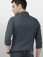 Tee Projekt Mens Shirt Solid Cotton Long Sleeve Button Down Beach l Office l Home (Pack of 1)