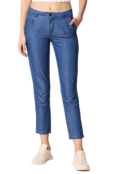 High Star Blue Slim Fit Women Trouser