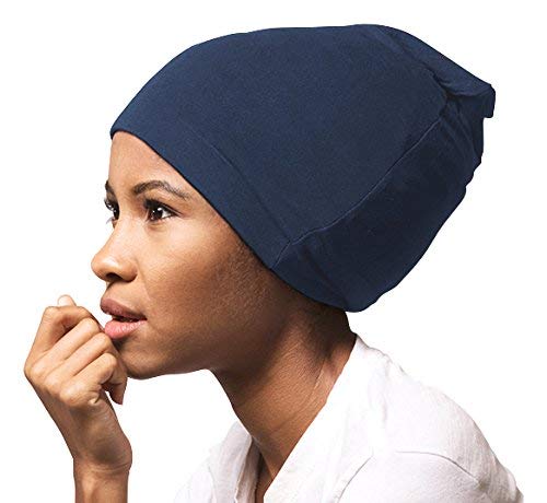 ADAMA Satin Lined Jersey Beanie - Ultra Soft, Fashionable Hipster Chic, Satin Lining Prevents Breakage and Tangling, Day and Nig
