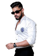 I Enterprise Mens Spread Collar Long Sleeve Multicolor Solid Regular Shirt Slim Fit Office Wear ShirtS For Men | Textured Long