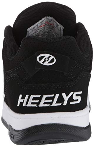 Heelys girls Voyager Tennis Shoe, Black/White, 3 Big Kid US