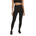 BlissClub Women The Ultimate Skinny Leggings - Lite | High Waist | Seamless Leggings | Ankle Length | 1 Back Pocket, Black, XL