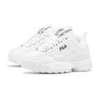 Fila Men's Strada Disruptor fashion sneakers, White/Peacoat/Vinred, 10 US