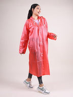 RUPA Rainsuit Women Waterproof PVC Raincoat with Hood & Carry Bag | Lightweight Rainwear for Women with Front Zip | Solid Color