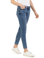 INKD Womens Contrast Stitch Stretchable Skinny Fit Jeans