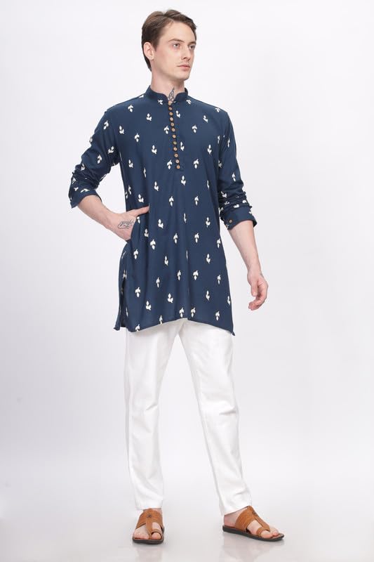 Be Active MenS Traditional Embroidered Full Sleeves Kurta || Cotton Kurta For Men || Men Kurta For Wedding || Kurta For Men (A-
