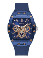 GUESS Men Analog Quartz Watch with Silicone Strap GW0203G7