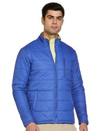 FYLTR Mens Lightweight Winter Puffer Jacket with Contrast Piping Detail - Stand Collar | Full Zipper | Side Pockets | Ribbed He