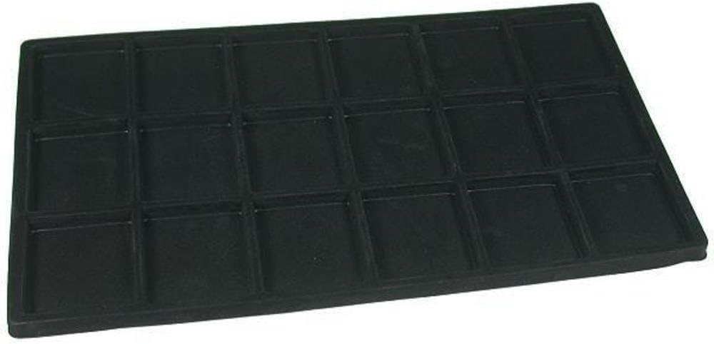 RJ Displays Black Pocket Watch Display Case Storage Box for 18 Pocket Watches, Jewelry findings, Gemstone, Coins, Beads