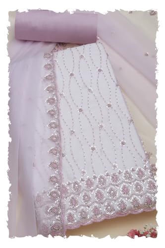 Soch Women Crinkle Chiffon Unstitch Dress Material with Cutdana