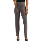 BlissClub Ultimate Sculpt Straight Pants -Tall Above 55, Ribbed Waistband, 2 Zippered Pockets, Feels Like Second Skin, Straight