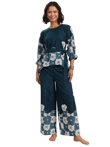 Libas WomenS Cotton Regular Casual Night Suit (50320_M) Blue
