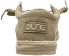 Hey Dude Men's Wally Canvas Chestnut Size 8 | Mens Shoes | Men's Lace Up Loafers | Comfortable & Light-Weight