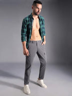 High Star MenS Regular Pants (Hsmwts2402_Ch_Charcoal